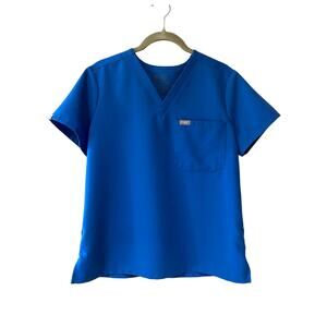 Figs Women's Size Small Royal Blue Catarina One-Pocket Scrub Top